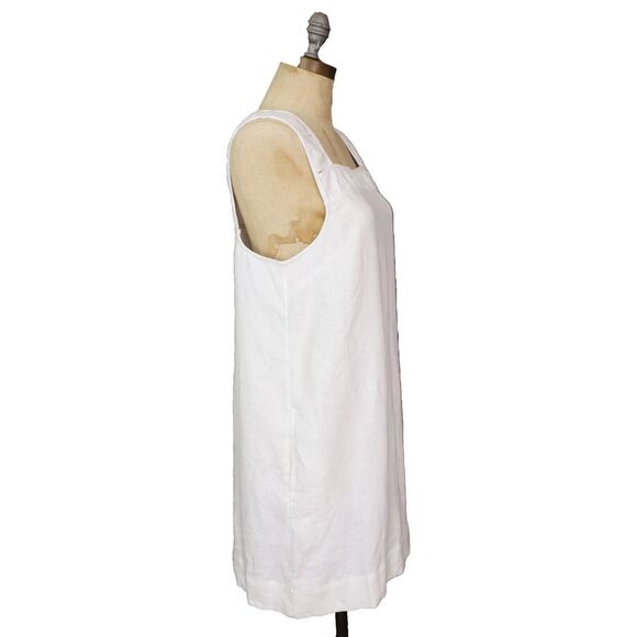 MADEWELL Embroidered Tank Mini Dress 8 Linen Eyelet White Square Neck NWT B28 - Picture 3 of 7